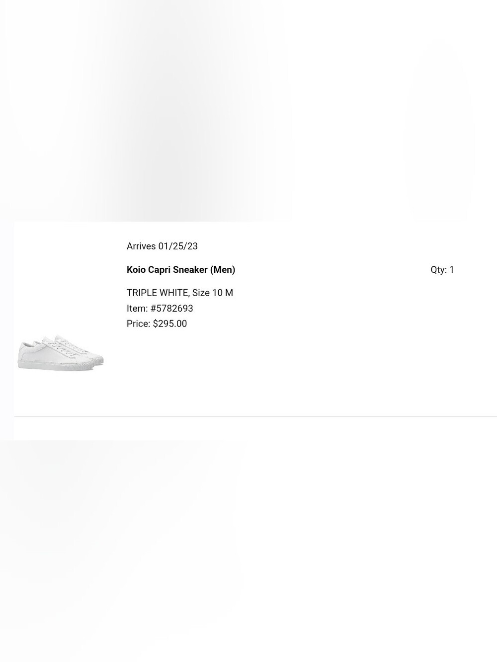 ◾️ Men's Koio Capri Triple White Leather Sneakers, Size 10 Made in Italy - Picture 11 of 11